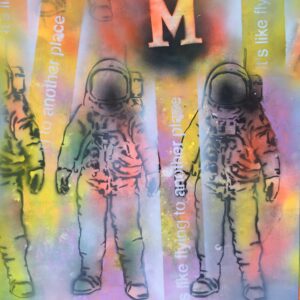Another place 1. Mixed media on cardboard. 50 x 70 cm. 2024