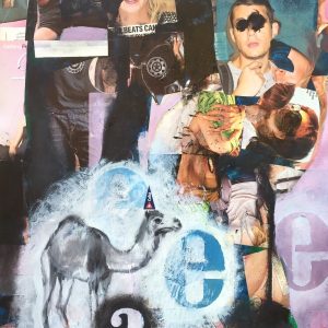 At the masters will Mixed media on cardboard. 37 x 52 cm. 2020