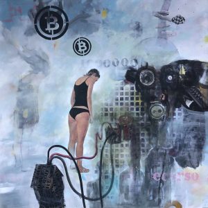 More than millions. Mixed media on canvas. 120 x 120 cm. 2023