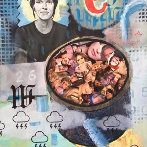 Orientation. Mixed media on canvas. 50 x 70 cm. 2021