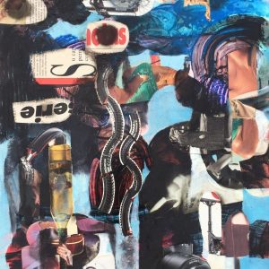 Submarime. Mixed media on cardboard. 37 x 52 cm. 2021