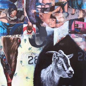 The informant. Mixed media on cardboard. 37 x 52 cm. 2020